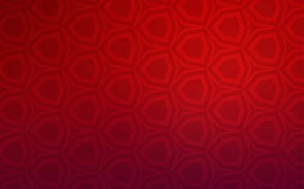 Couvercle Vectoriel Rouge Foncé Avec Ensemble Hexagones Hexagones Colorés Sur — Image vectorielle