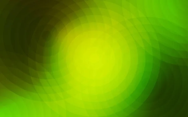 Verde Claro Diseño Vector Amarillo Con Formas Círculo Ilustración Abstracta — Vector de stock