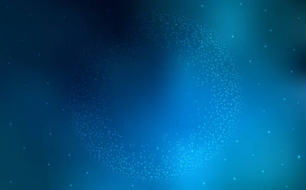 Luz Azul Fundo Vetorial Com Estrelas Galáxia Projeto Decorativo Borrado — Vetor de Stock