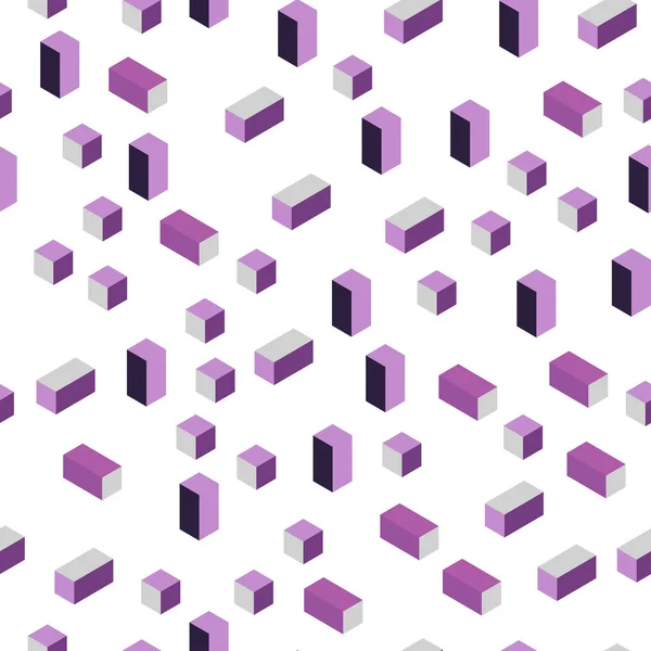 Светло Фиолетовый Розовый Вектор Изометрический Чехол Полигональном Стиле Иллюстрация Набором — стоковый вектор