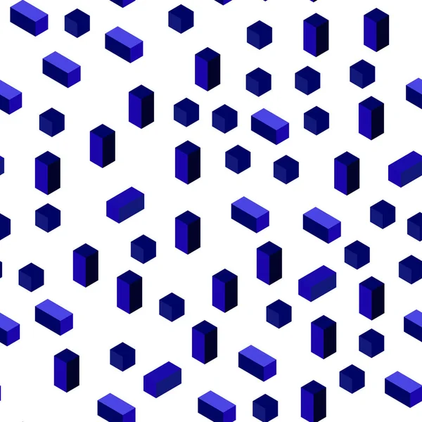 Vecteur Bleu Foncé Sans Couture Couverture Isométrique Dans Style Polygonal — Image vectorielle