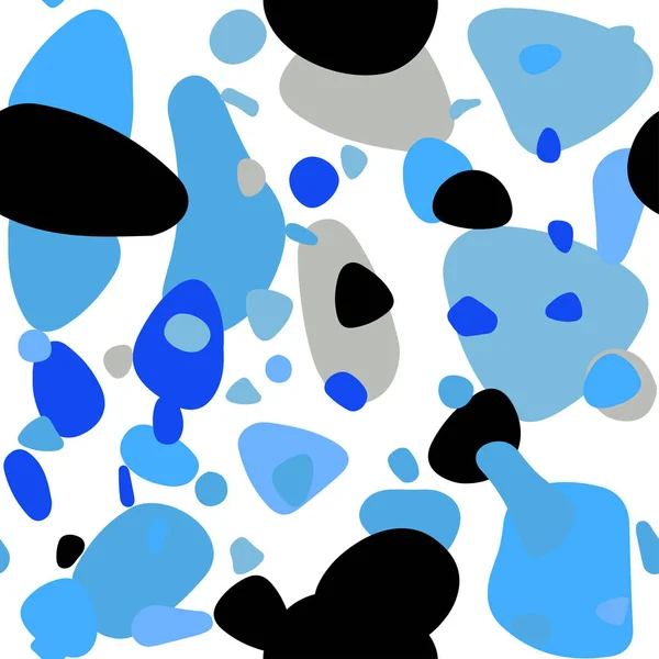 Светло Синий Векторный Узор Печати Сферами Иллюстрация Набором Ярких Красочных — стоковый вектор