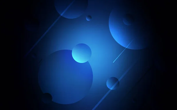 Dunkelblauer Vektorhintergrund Mit Punkten Verschwommene Blasen Auf Abstraktem Hintergrund Mit — Stockvektor
