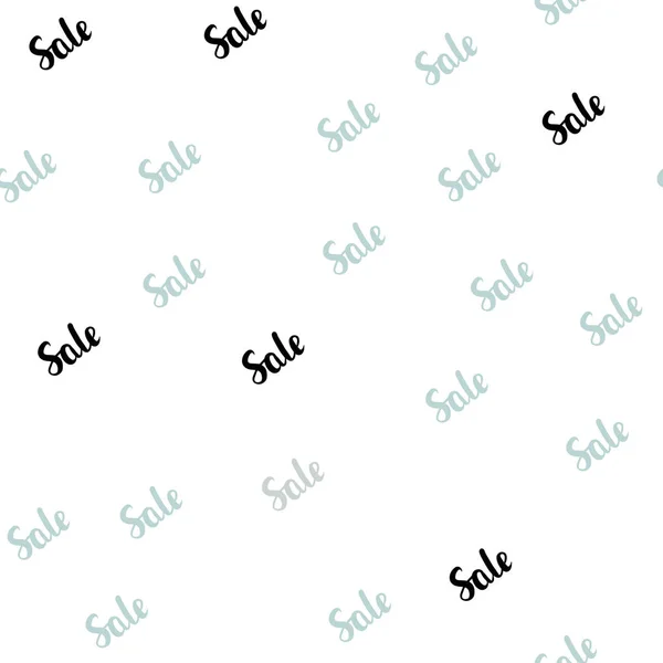 Light Blue Green Vector Seamless Pattern Sale Signs Colorful Set — Stock Vector