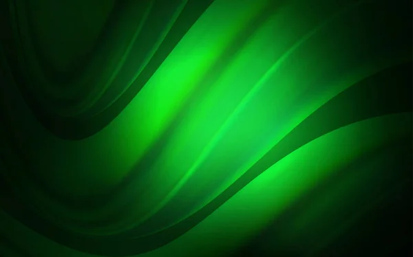 Padrão Vetorial Verde Escuro Com Círculos Curvos Moderna Ilustração Abstrata —  Vetores de Stock