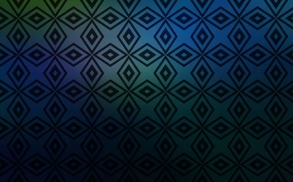Темний Векторний Візерунок Blue Квадратному Стилі Сучасна Абстрактна Ілюстрація Різнокольоровими — стоковий вектор