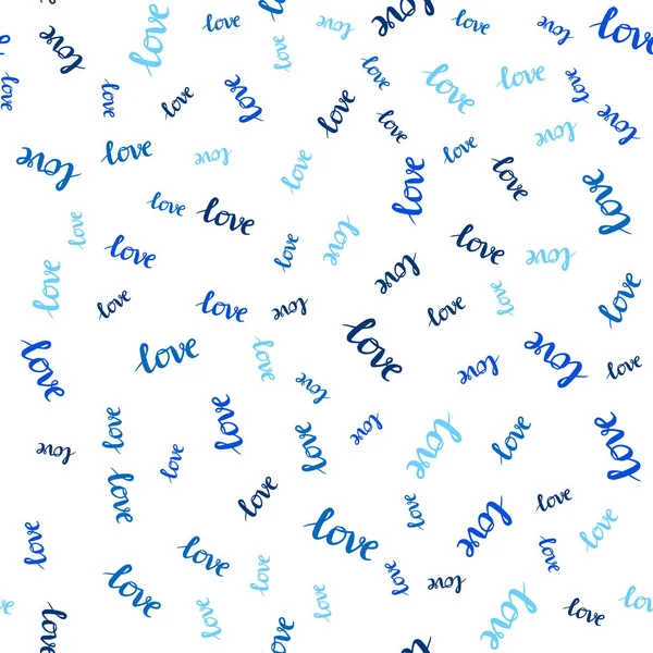 Fondo Inconsútil Vector Azul Oscuro Con Frase Love You Ilustración — Archivo Imágenes Vectoriales