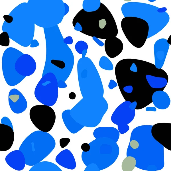 Bleu Clair Motif Vectoriel Jaune Sans Couture Avec Des Sphères — Image vectorielle