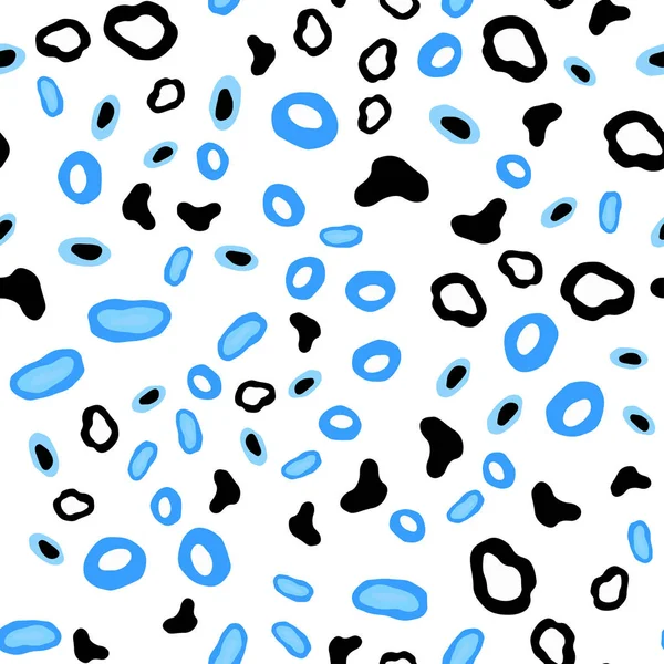 Світло Blue Вектор Безшовне Компонування Формами Кола Розмиті Бульбашки Абстрактному — стоковий вектор