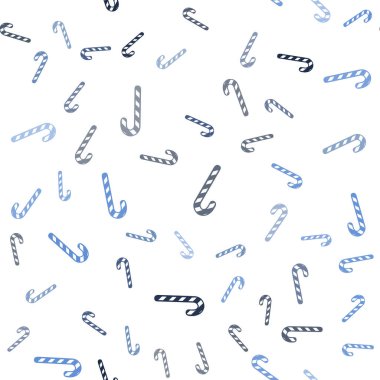 Lezzetli xmas şekerli hafif Mavili vektör deseni.