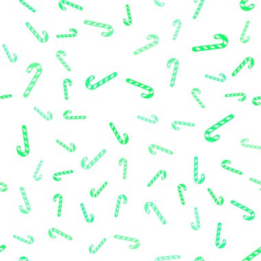 Açık yeşil, sarı vektör sorunsuz düzen Noel tatlı tatlılar.