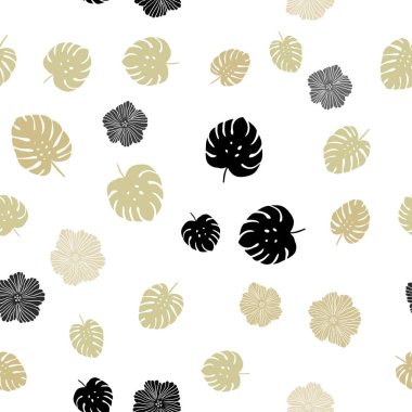 Açık mavi, sarı vektör sorunsuz soyut tasarım çiçekler, yapraklar ile. Beyaz arka plan üzerinde Hint tarzı dekoratif tasarım. Doku pencere panjur, perdeler için.