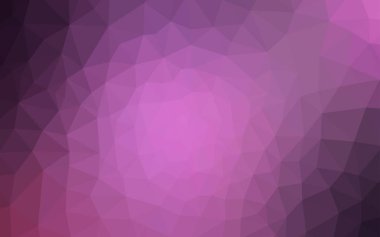 Mor ışık, vektör üçgen düzen parlayan pembe. Noktalı resim stili üçgenler ile yaratıcı çizimde. Tasarımınız için üçgen desen.