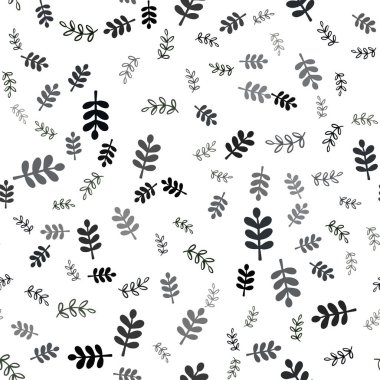 Koyu yeşil, kırmızı vektör yaprak, sorunsuz doodle desenle dalları. Glitter soyut illüstrasyon yaprakları ve dalları ile. Desen için modaya uygun Kumaş, duvar kağıtları.