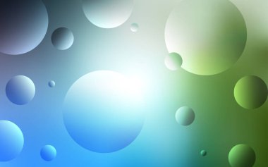 Açık mavi, vektör zemin noktalar ile yeşil. İllüstrasyon renkli soyut daireler parlayan ayarlanmış. Güzel tasarım, iş reklam için.