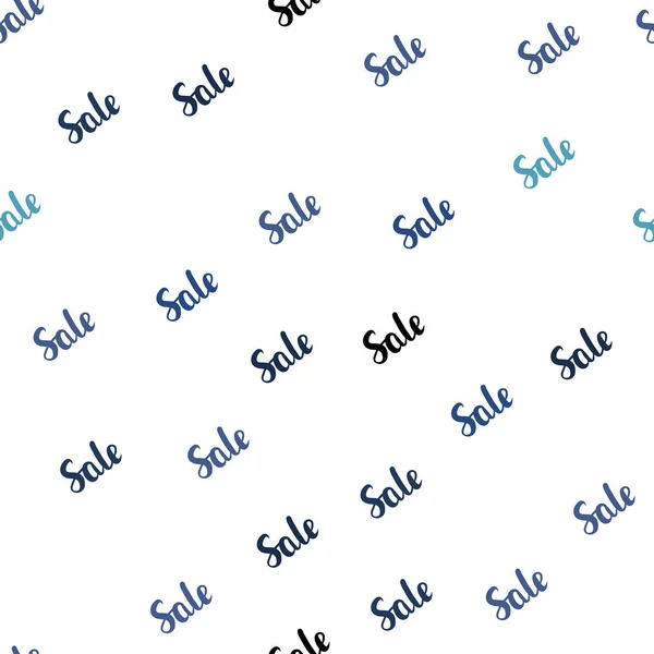 Capa Sem Emenda Vetorial Blue Claro Com Símbolos Vendas Ilustração —  Vetores de Stock