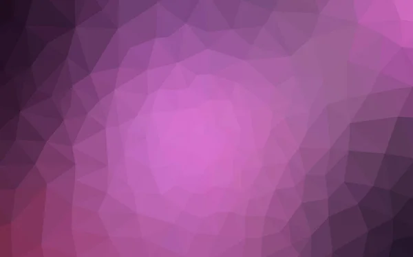 浅紫色 粉红色的矢量闪闪发光的三角形布局 有创意的插图在半色调风格与三角形 用于设计的三角形图案 — 图库矢量图片