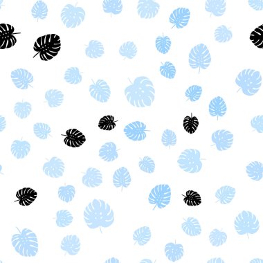 Hafif mavi vektör sorunsuz doğal zemin yaprakları ile. Bulanık tarzı ile yeni renkli resimde bırakır. Desen için modaya uygun Kumaş, duvar kağıtları.