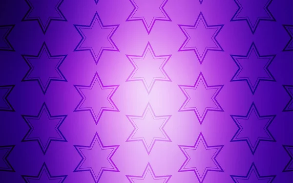 Light Purple Pink Vector Pattern Christmas Stars Decorative Illustration Stars — Stock Vector