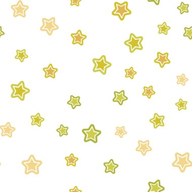 Açık yeşil, sarı vektör sorunsuz doku güzel yıldız ile. Bulanık arka plan gradyan ile üzerinde yıldız. Tekstil, kumaş, duvar kağıtları için tasarım.