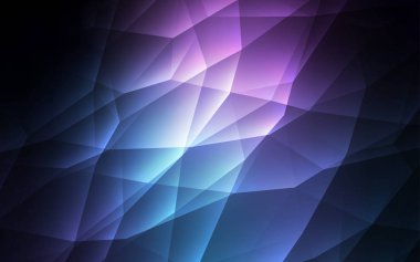 Koyu pembe, mavi arka plan ile poligonal stil vektör. Renkli gradyan ile arka plan üçgenler. En iyi tasarım için poster, afiş.