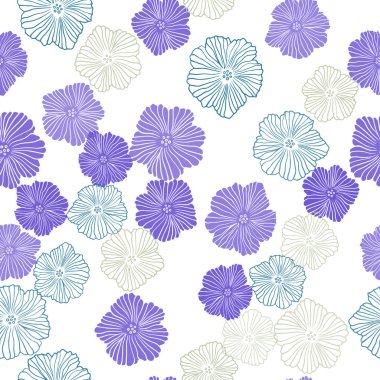 Işık çok renkli vektör sorunsuz doodle deseni çiçekli. Glitter çiçekler ile soyut resim. Tekstil, kumaş, duvar kağıtları için tasarım.