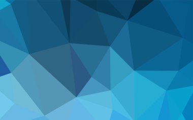 Hafif mavi vektör düşük poli kapak. Gradyan ile Origami tarzında yaratıcı geometrik şekil. İşiniz için en iyi üçgen tasarım.