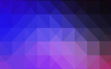 Koyu pembe, mavi arka plan poligonal vektör. Noktalı resim stili üçgenler ile yaratıcı çizimde. Desen için bir marka kitabın zemin.