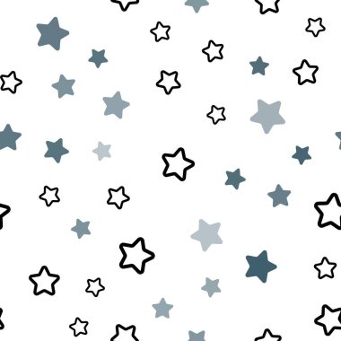 Koyu mavi küçük ve büyük yıldız ile sorunsuz kapak vektör. Glitter soyut illüstrasyon renkli yıldız ile. Tekstil, kumaş, duvar kağıtları için tasarım.