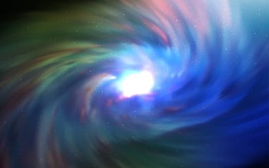 Koyu mavi, yeşil alan yıldız şablonuyla vektör. Gökada yıldız ile basit tarzı dekoratif tasarım bulanık. En iyi tasarım, reklam, poster, afiş için.