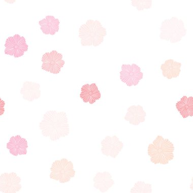 Hafif pembe, sarı vektör sorunsuz doğal arka planını çiçekler. Çiçekler beyaz arka plan üzerinde gradyan ile. Kartvizit, Web siteleri için şablon.