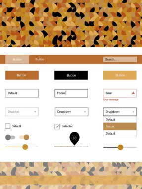 Noktalı ışık turuncu vektör tel kafes kiti. Başlığını renkli gradyan daireler modern stil kılavuzu. Bu örnek açılış sayfanız için mu.