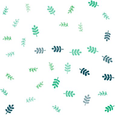 Açık mavi, yeşil vektör sorunsuz soyut tasarım yaprakları ile. Bulanık tarzı ile yeni renkli resimde bırakır. Kartvizit, Web siteleri için şablon.