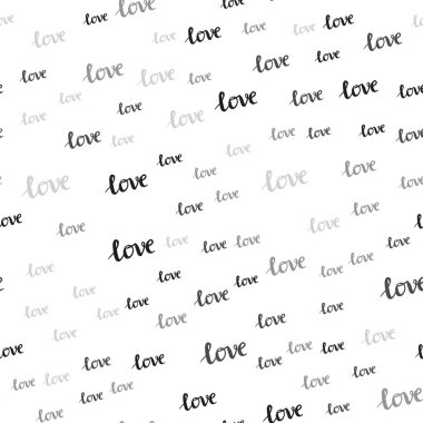 Koyu gri vektör aşk sözcükleri ile sorunsuz arka plan. İfade Love You renkli gradyan soyut tarzı ile. Tasarım için duvar kağıdı, kumaş üreticileri.