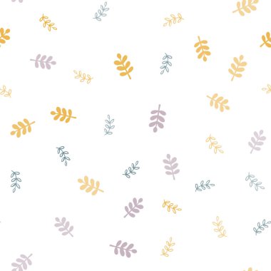 Işık çok renkli vektör yaprak ile seamless zarif modeli. Yarım yamalak karalamalar ile arka plan bulanık yapraklarda. Tekstil, kumaş, duvar kağıtları için tasarım.