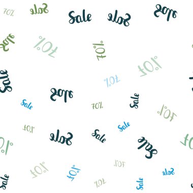 Açık mavi, kırmızı vektör seamless modeli 70 yüzde işaretleri. Satış soyut şablonundaki Illustration işaretleri. Reklamlar alışveriş sezon satış için şablon.