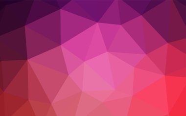 Koyu mor, pembe düşük poli kapak vektör. Üçgenler ile renkli resimde parlayan. Desen için bir marka kitabın zemin.