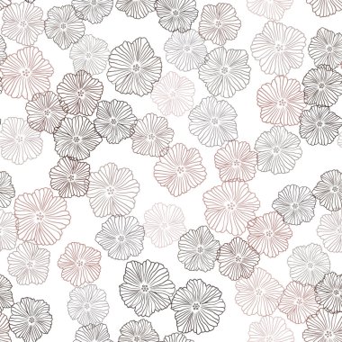 Koyu pembe çiçekli sorunsuz soyut tasarım vektör. İllüstrasyon soyut doodle renkli çiçekli. Kartvizit, Web siteleri için şablon.