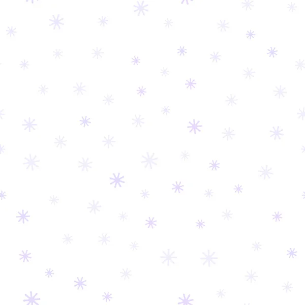 Luz Púrpura Vector Sin Costura Cubierta Con Hermosos Copos Nieve — Archivo Imágenes Vectoriales