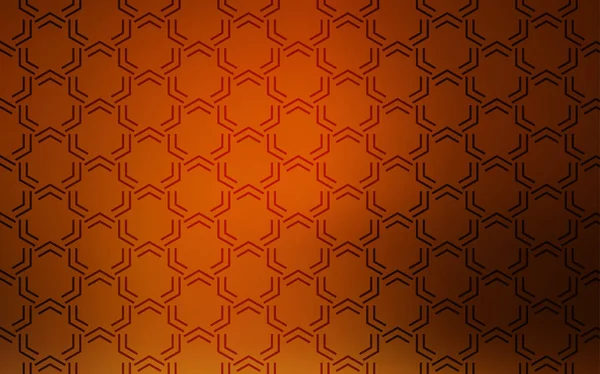 ダークオレンジのベクトル背景と直線 グラデーションでぼやけた抽象的な背景に線 美しい背景のためのテンプレート — ストックベクタ