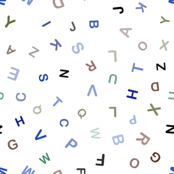 Σκούρο Πολύχρωμη Διάνυσμα Απρόσκοπτη Διάταξη Λατινικό Αλφάβητο Αφηρημένη Εικόνα Έγχρωμο — Διανυσματικό Αρχείο