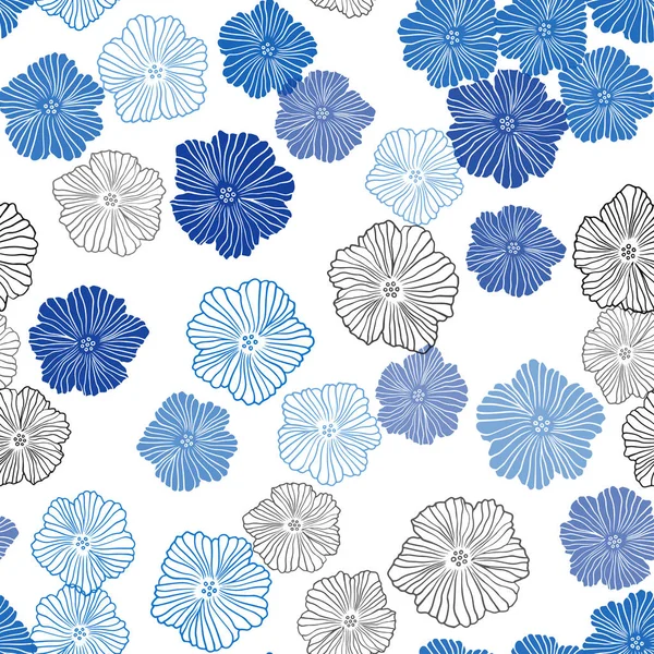 Φως Μπλε Διάνυσμα Απρόσκοπτη Αφηρημένη Φαντασία Λουλούδια Σύγχρονη Αφηρημένη Εικόνα — Διανυσματικό Αρχείο