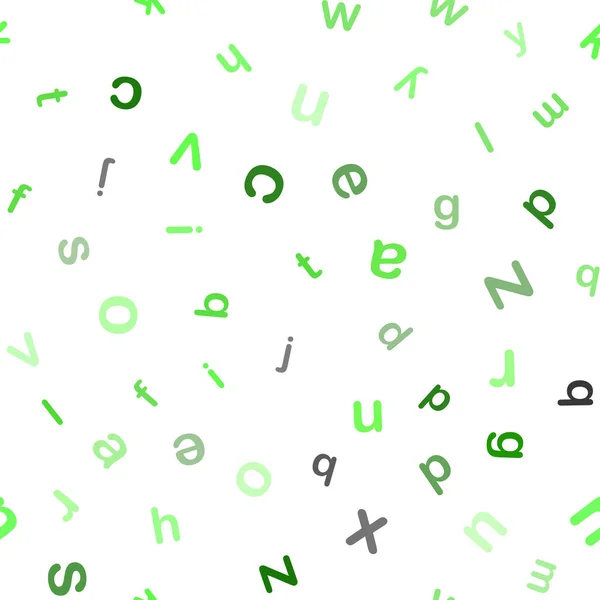 Lekka Tekstura Wektor Zielony Znaków Abc Błyszczący Ilustracja Abc Symbole — Wektor stockowy