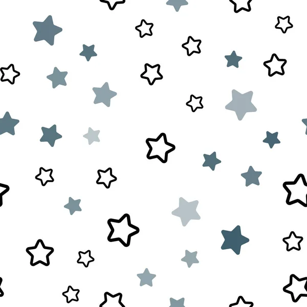 Tapa Sin Costura Vectorial Azul Oscuro Con Estrellas Pequeñas Grandes — Archivo Imágenes Vectoriales