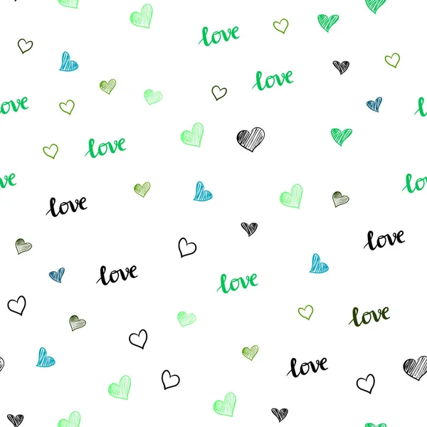 Modèle Sans Couture Vectoriel Multicolore Foncé Avec Texte Love You — Image vectorielle