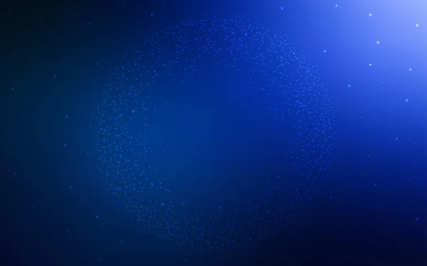 Tmavě Modrá Vektorová Textura Mléčnými Hvězdami Rozmazaný Dekorativní Design Jednoduchém — Stockový vektor