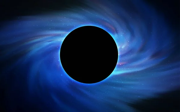 Ljus Blå Vektor Locket Med Ett Svart Hål Nebulosa Dekorativ — Stock vektor