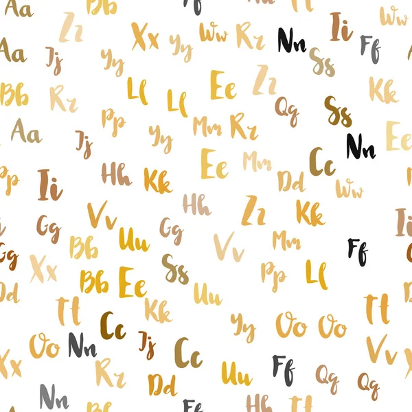 라이트 오렌지 편지와 템플릿입니다 알파벳의 단순한 스타일에서 흐리게 디자인 디자인 — 스톡 벡터