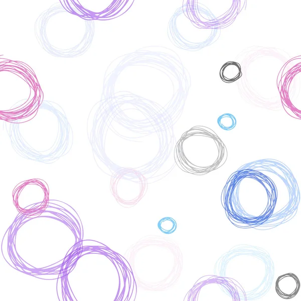 Bleu Clair Texture Transparente Vectorielle Rouge Avec Disques Bulles Floues — Image vectorielle