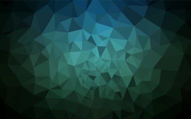 Koyu yeşil vektör Çokgen arka plan. Üçgenler ile modern soyut resim. Web siteniz için yeni bir doku.